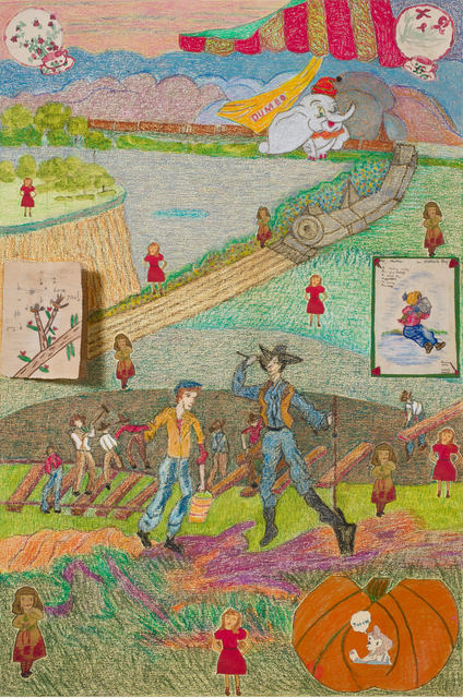 Joyce Kozloff, ‘Working on the Railroad’, 2017, DC Moore Gallery