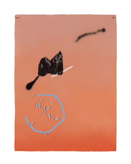 Jackie Riccio, ‘All of the Bed Sheets (Dirty Laundry)’, 2020, Drawing, Collage or other Work on Paper, Spray paint, gouache, neopastel on paper, Richard Levy Gallery