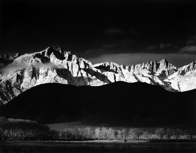Ansel Adams, ‘Winter Sunrise, Sierra Nevada, from Lone Pine’, 1944, Weston Gallery