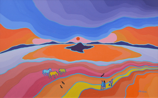 Ted Harrison, ‘Game Guide Horses’, 1989, Oeno Gallery