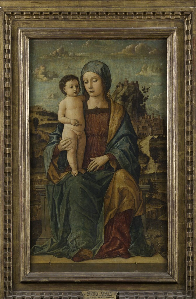 Venice school, Madonna con Bambino, 46 x cm. 74,5 Venice school, Madonna con Bambino, 46 x cm. 74,5