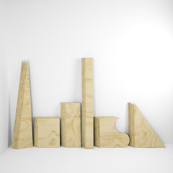 Chris Shepherd, ‘Six Sheets of Plywood Cut Into Thirty Six Pieces of Equal Volume’, 2018, Photography, Chromogenic Print Mounted to Archival Substrate, Framed in White with Glass, Bau-Xi Gallery