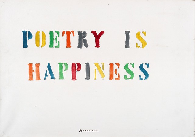 Mabellini Isaia Sarenco, ‘Poetry is happiness’, Finarte