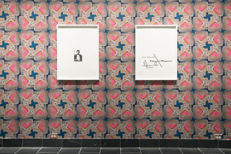 Installation view, Sadie Barnette: Dear 1968,... at Cantor Fitzgerald Gallery. Photo: Lisa Boughter Installation view, Sadie Barnette: Dear 1968,... at Cantor Fitzgerald Gallery. Photo: Lisa Boughter