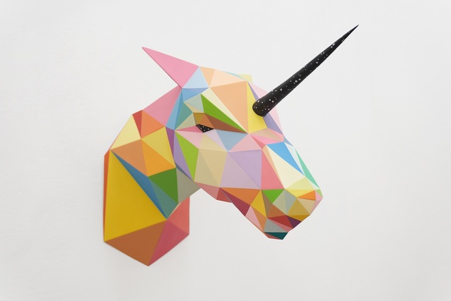 Okuda San Miguel, ‘Unicorn’, 2019, Sculpture, Synthetic enamel on fiberglass, MAGMA gallery