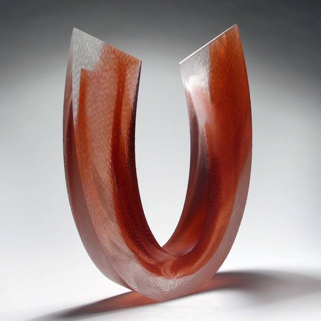 Galia Amsel, ‘Blossom X’, 2016, Sculpture, Cast, sand-blasted and acid-etched apricot ruby and clear gaffer glass, Adrian Sassoon