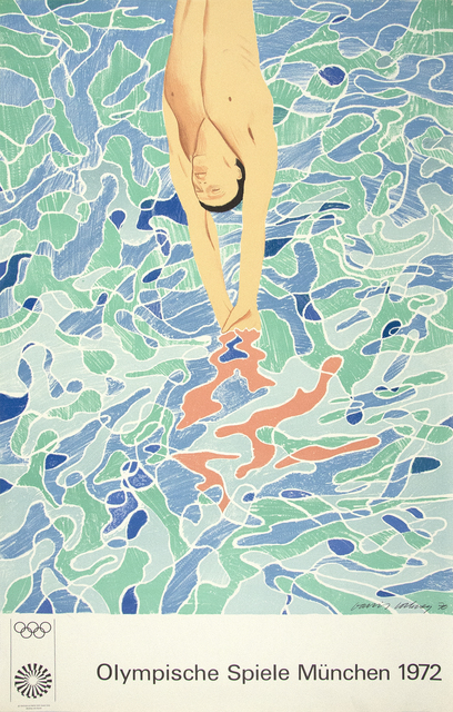 David Hockney, ‘Diver, original poster for the Munich Olympics of 1972’, 1970, Heather James Gallery Auction