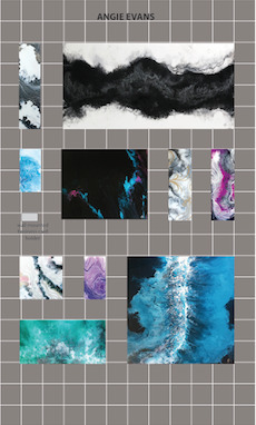 Curation plan for Angie Evans section of booth 51, HUE Gallery of Contemporary Art. Curation plan for Angie Evans section of booth 51, HUE Gallery of Contemporary Art.