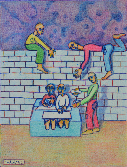 Saqer Al-Qatil, ‘Boys Playing with Deadly Ball’, 1999, Zawyeh Gallery