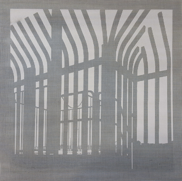 Elizabeth Ferrill, ‘Illusion #2’, 2018, Print, Rubylith screen print on wire mesh, Michael Warren Contemporary