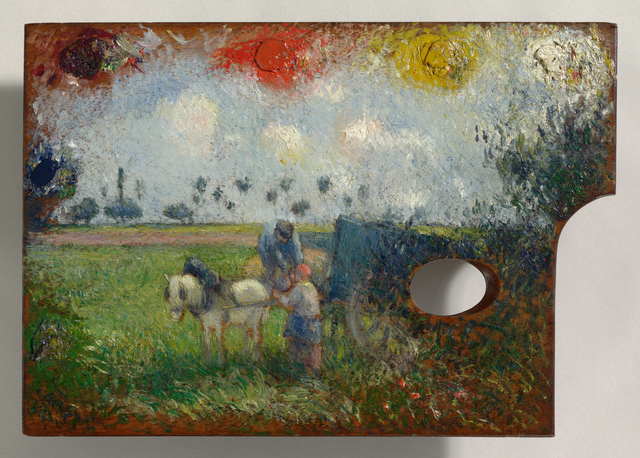Camille Pissarro, ‘The Artist's Palette with a Landscape’, 1878-1880, Other, Oil on panel, Clark Art Institute