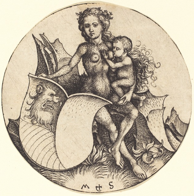 Image result for Shield with a Lions Head Held by a Wild Woman