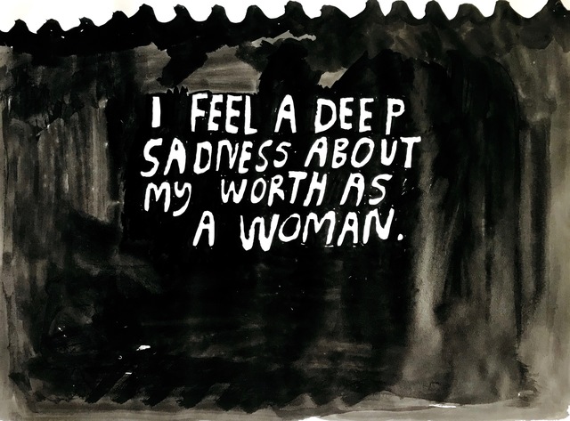 Carissa Potter, ‘Woman's Worth’, 2019, Drawing, Collage or other Work on Paper, Sumi Ink on Paper, Eleanor Harwood Gallery