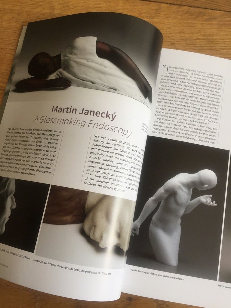 Janecký featured on the cover of Neue Glas magazine issue 2/2018, with a profile inside. Janecký featured on the cover of Neue Glas magazine issue 2/2018, with a profile inside.