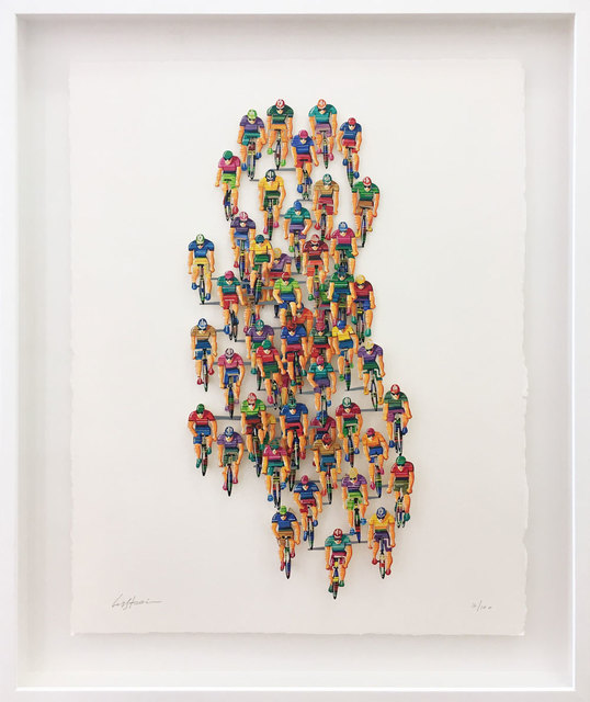David Gerstein, ‘Tour de France (vertical)’, 2007, Drawing, Collage or other Work on Paper, 3D-Papercut on 3 layers, individual hand painted, Galerie Kellermann