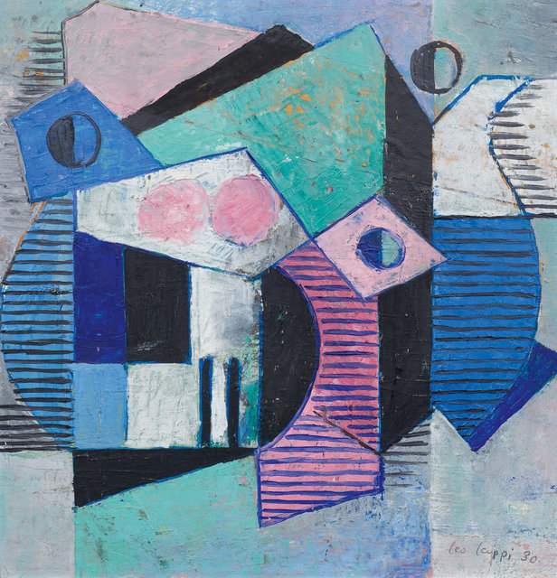 Leo Leuppi, ‘Untitled’, 1930, Painting, Oil on cardboard, collage, Koller Auctions