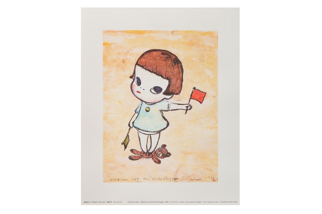 Yoshitomo Nara, ‘Mädchen mit den Winkerflaggen’, 2002, Print, Print, Chiswick Auctions