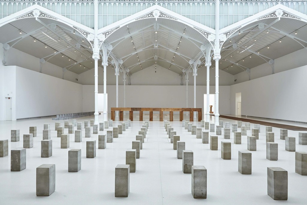 Exhibition view. “Carl Andre. Sculpture as Place, 1958-2010,” 2015. Fotografía: Joaquín Cortés/Román Lores Exhibition view. “Carl Andre. Sculpture as Place, 1958-2010,” 2015. Fotografía: Joaquín Cortés/Román Lores