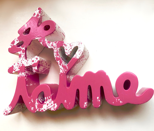 Mr. Brainwash, ‘Je T'aime Splash Pink’, 2018, Sculpture, Resin sculpture with acrylic paint, Frank Fluegel Gallery