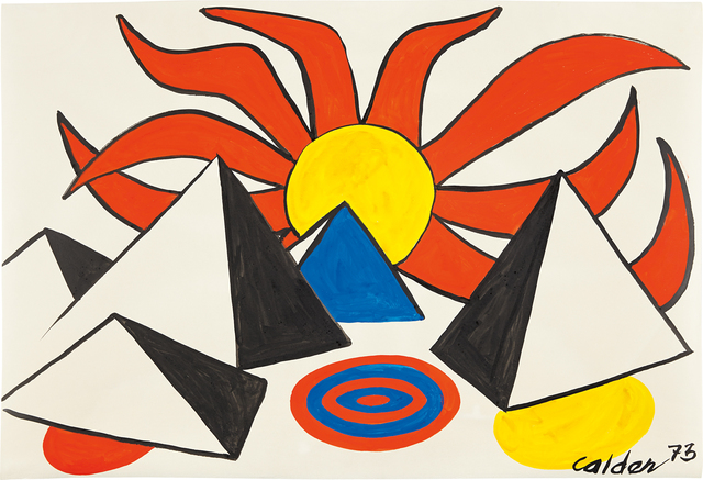 Alexander Calder, ‘Composition (Pyramids and Sun on Target)’, 1973, Saatchi Gallery