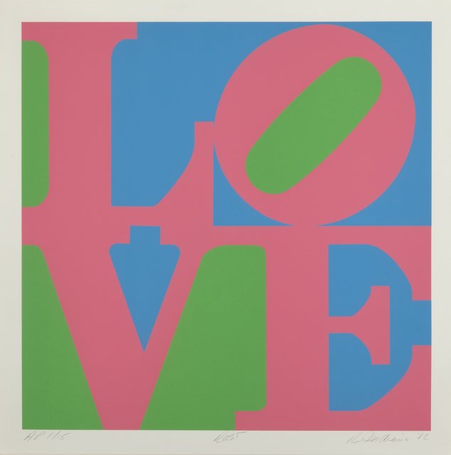Robert Indiana, ‘Roses, from the Garden of Love portfolio’, 1982, Print, Screenprint in colors on Fabriano paper, Heritage Auctions