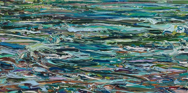 Lilian Garcia-Roig, ‘Cumulative Nature: Water Flows #2’, 2019, Painting, Oil on canvas, Valley House Gallery & Sculpture Garden