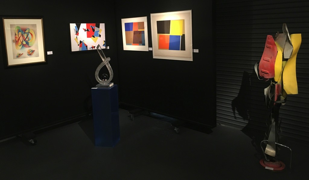 Back gallery installation (from left):
Emil Bisttram, Beatrice Mandelman, Peter Busa (2)
Sculptures (from left): Craig Zeigler, Mario Pikus Back gallery installation (from left):
Emil Bisttram, Beatrice Mandelman, Peter Busa (2)
Sculptures (from left): Craig Zeigler, Mario Pikus