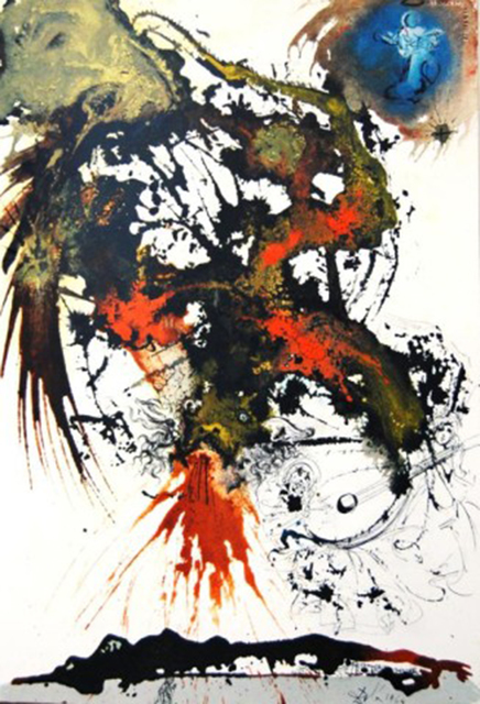 Salvador Dalí, ‘A Great Battle In Heaven’, 1967, Print, Original colored lithograph on heavy rag paper, Baterbys