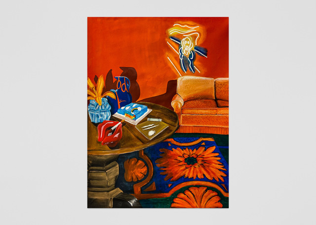 Vernon O'Meally, ‘Channel Orange’, 2019, Painting, Acrylic, charcoal and oil pastel on canvas, ABXY