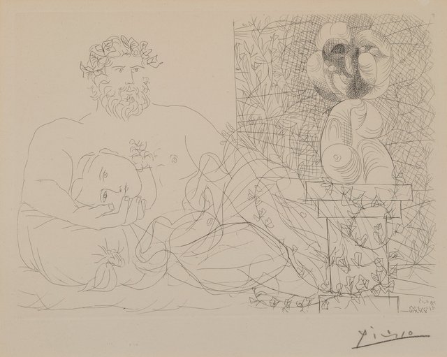 Pablo Picasso, ‘Sculpteur et son modèle avec un buste sur une colonne’, 1933, Heritage Auctions
