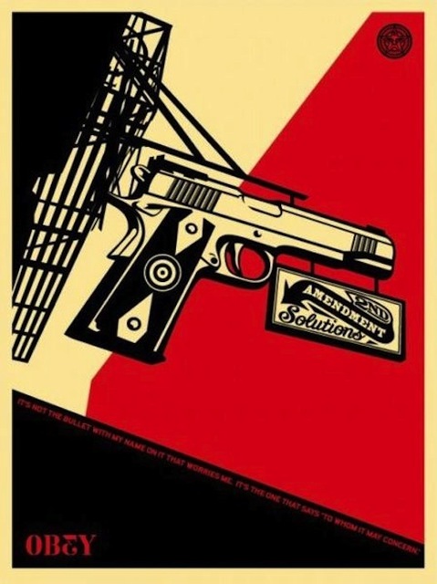 Shepard Fairey (OBEY), ‘2nd Amendment Solutions’, 2011, Gregg Shienbaum Fine Art