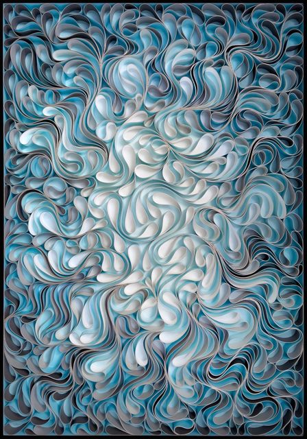 Stallman, ‘Fleur De Lis IV’, 2021, Painting, Sculpted canvas and acrylic, Laura Rathe Fine Art