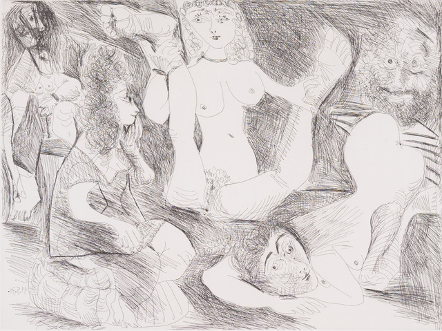 Pablo Picasso, ‘Bain de Minuit, femmes surprises par un marin hilare’, 1971, Capsule Gallery Auction