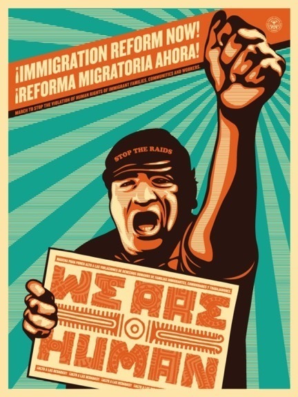 Shepard Fairey, ‘Immigration Reform NOW’, 2009, Art for ACLU Benefit Auction