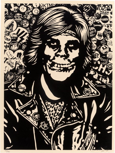 Shepard Fairey, ‘Fiend Rocker (Black)’, 2007, Print, Screenprint in colors on cream speckled paper, Heritage Auctions