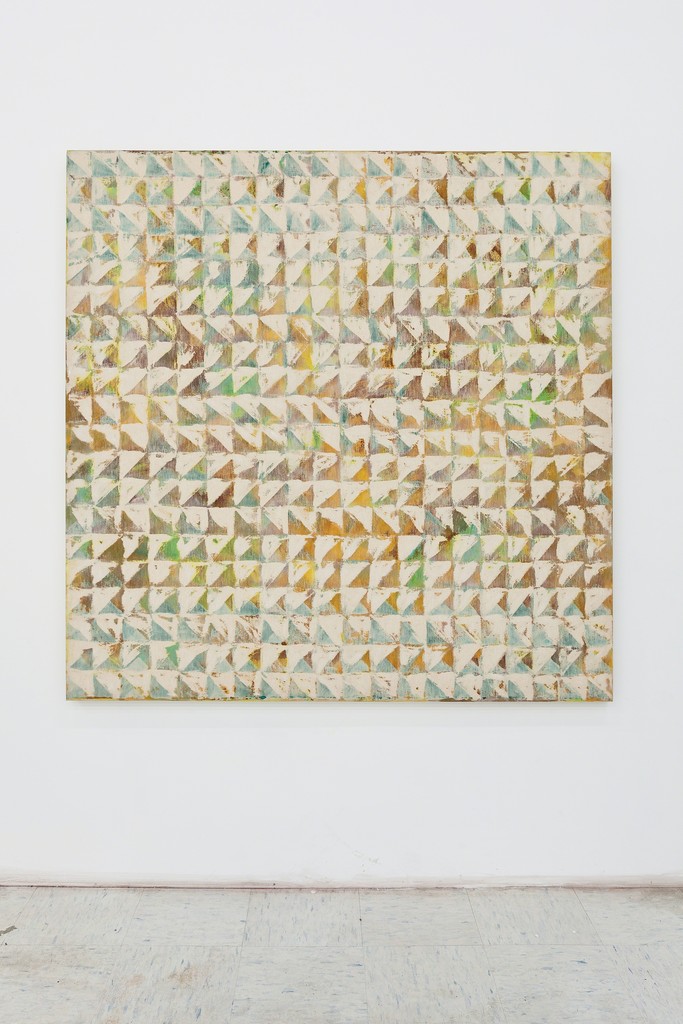 Lynne Golob Gelfman, Trued Surface, Thru Gold 2, Acrylic on canvas, 60 x 60 inches Lynne Golob Gelfman, Trued Surface, Thru Gold 2, Acrylic on canvas, 60 x 60 inches