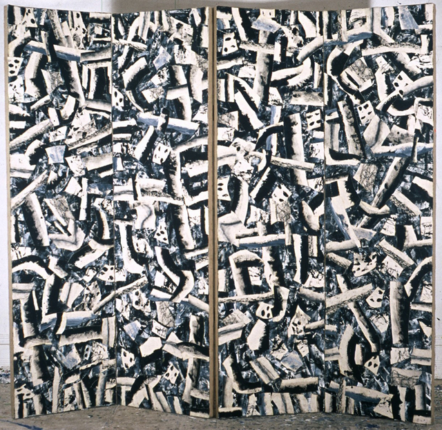Joseph Glasco, ‘Untitled (GE #52)’, Painting, Acrylic, linen and canvas collage on canvas panels, Talley Dunn Gallery