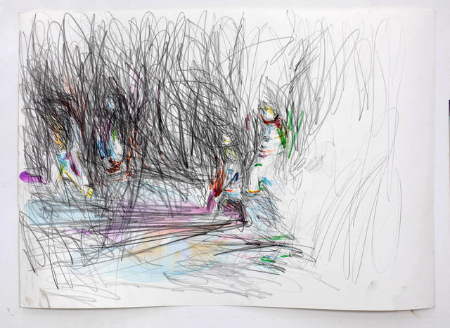 Martin Dammann, ‘Suchen 4’, 2018, Drawing, Collage or other Work on Paper, Pencil, oil pastel and watercolor on paper, In Situ - Fabienne Leclerc