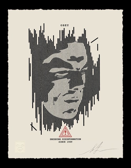 Shepard Fairey (OBEY), ‘Decoding Disinformation’, 2017, Dope! Gallery