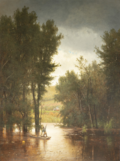 Worthington Whittredge, ‘Flood on the Delaware’, 1880, Questroyal Fine Art