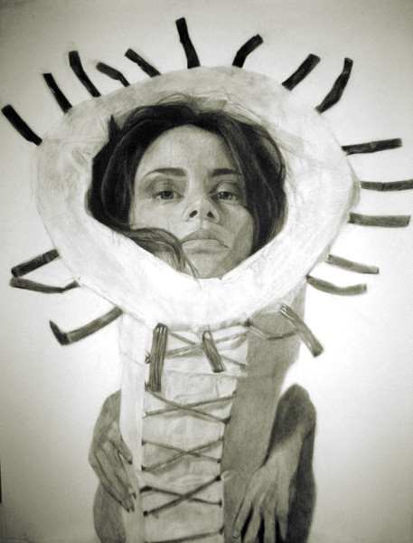 Kelly Blevins, ‘Orphan of the State’, 2015, Drawing, Collage or other Work on Paper, Graphic and Charcoal on Paper (Framed), Art of Treason