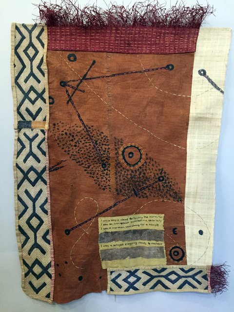 Karen Hampton, ‘REFUGEE’, 2017, Textile Arts, Bark cloth, vintage kuba cloth, pigment, cotton, Fritz + Kouri