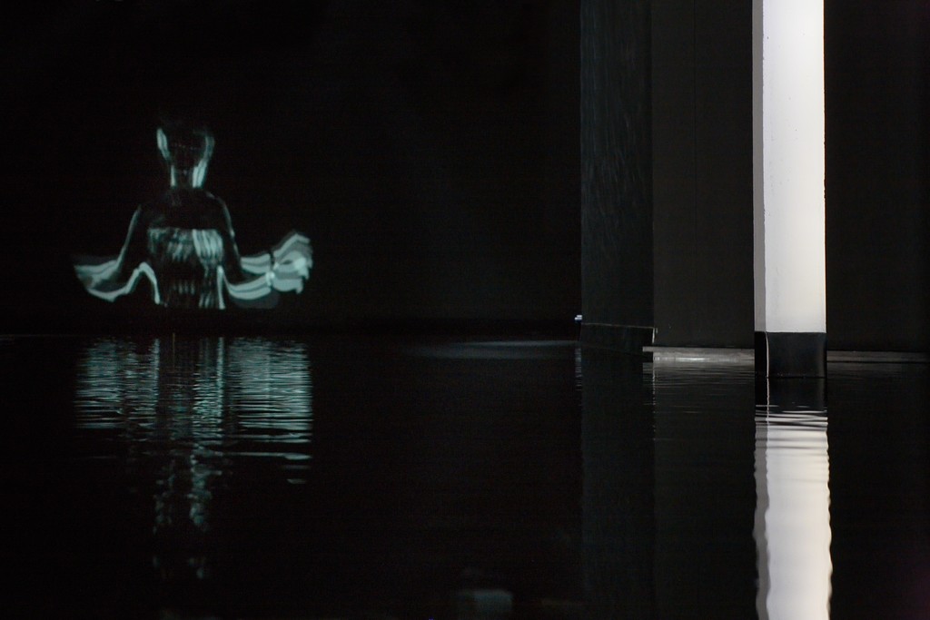 Exhibition view of Céleste Boursier-Mougenot "Acquaalta", Palais de Tokyo (24.06 – 13.09 2015). Photo: Laurent Lecat. Courtesy of the artist and Galerie Xippas, Paris; Paula Cooper Gallery, New York; Galerie Mario Mazzoli, Berlin © ADAGP, Paris 2015 Exhibition view of Céleste Boursier-Mougenot "Acquaalta", Palais de Tokyo (24.06 – 13.09 2015). Photo: Laurent Lecat. Courtesy of the artist and Galerie Xippas, Paris; Paula Cooper Gallery, New York; Galerie Mario Mazzoli, Berlin © ADAGP, Paris 2015