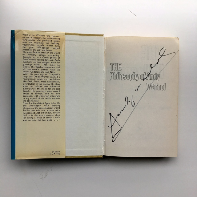 Andy Warhol, ‘The philosophy of Andy Warhol (from A to B and back again)’, 1975, Joseph K. Levene Fine Art, Ltd.