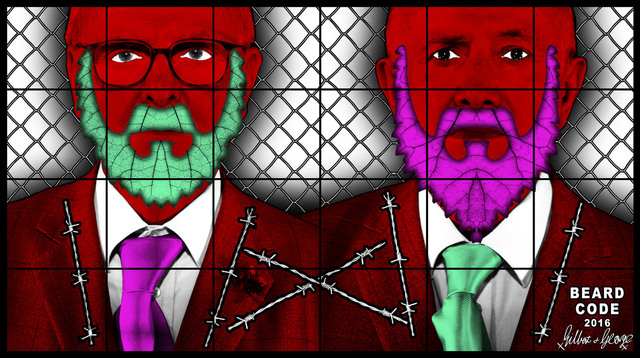 Gilbert and George, ‘BEARD CODE’, 2017, Lehmann Maupin