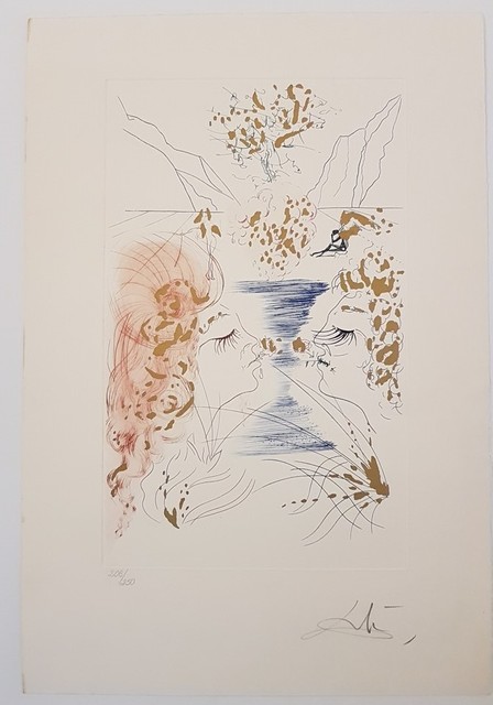 Salvador Dalí, ‘The Kiss’, 1971, Print, Etching, Cerbera Gallery