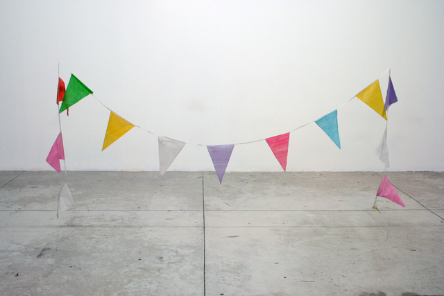 Gabriel Rico, ‘The Funny Raster’, 2017, Sculpture, Thread, plastic flags, OMR