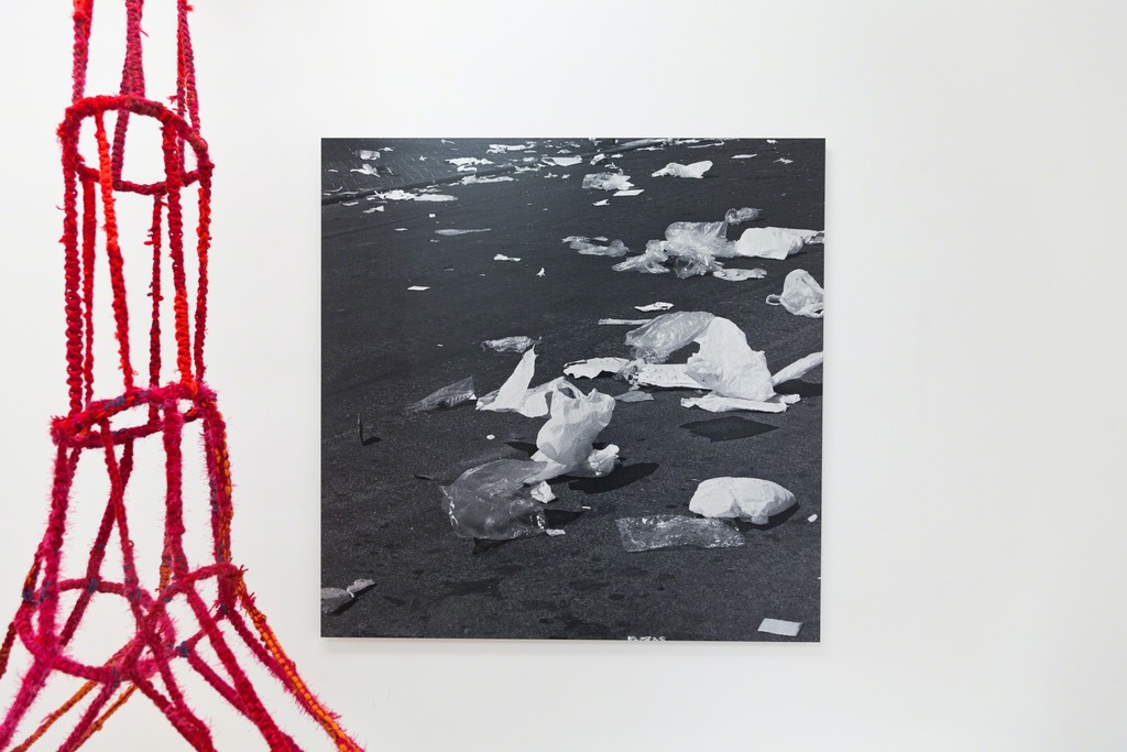 Maddy Arkesteyn, makramee sculpture, installation, 2010-2012 and "a promise of happiness", photograph, 2008 | image: ©dasesszimmer Maddy Arkesteyn, makramee sculpture, installation, 2010-2012 and "a promise of happiness", photograph, 2008 | image: ©dasesszimmer