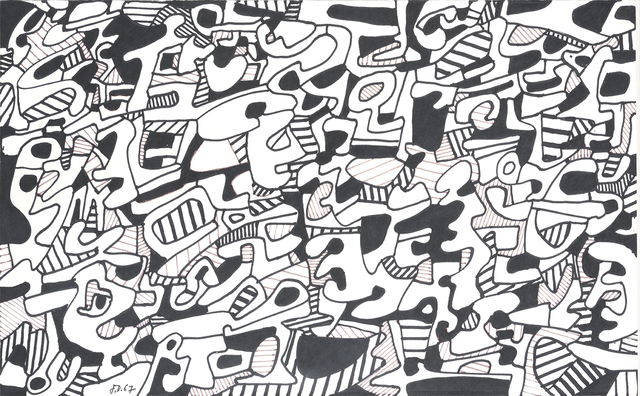 Jean Dubuffet, ‘Texte Logologique Viii (8 January 1967)’, 1967, Drawing, Collage or other Work on Paper, Marker on paper, DIGARD AUCTION
