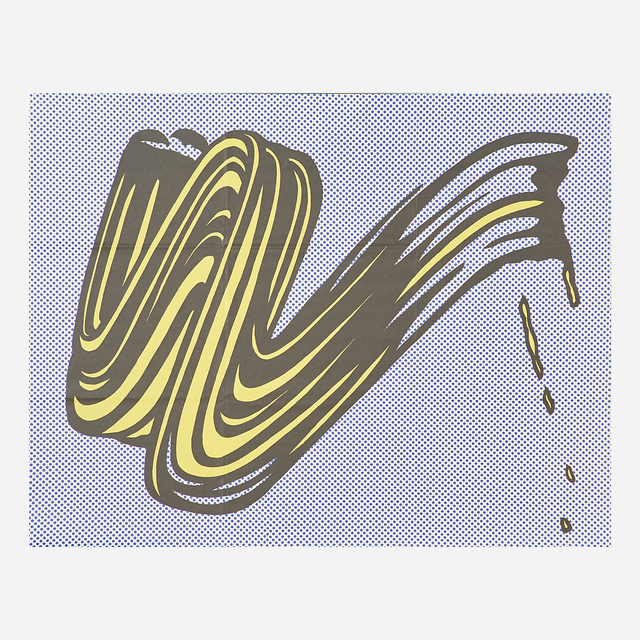 Roy Lichtenstein, ‘Brushstroke’, 1965, Print, Offset lithograph in colors (mailer), Rago/Wright